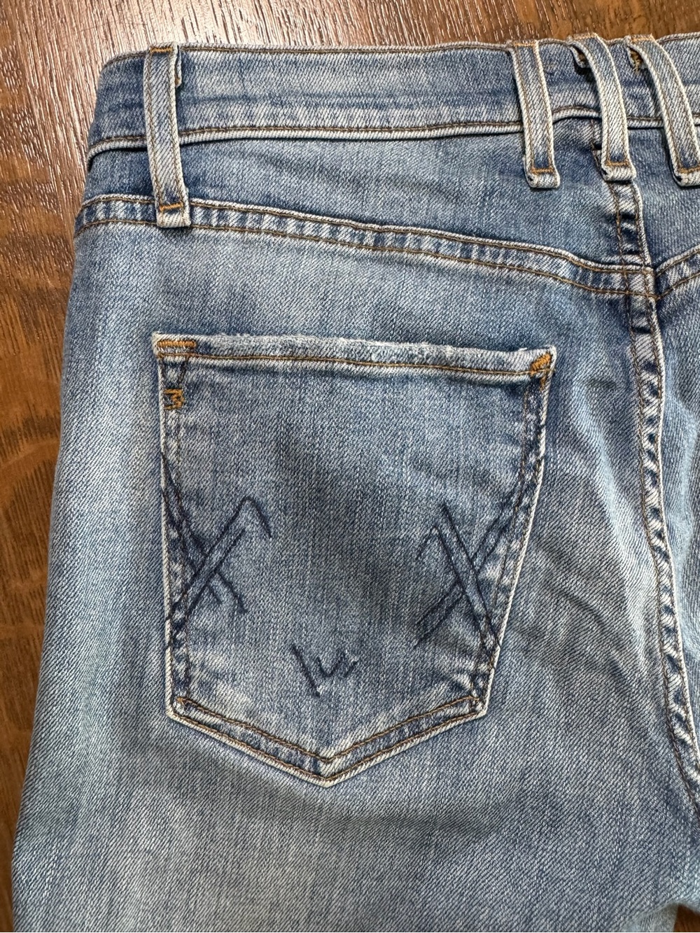 McGuire Ibiza Side Stripe Straight Leg Jeans | 26 Raw Step Hem Distressed Denim - Picture 6 of 6